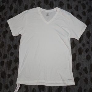 Calvin Klein White V Neck Tee Men's sz M